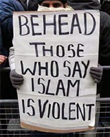 Muslim Behead Sign
