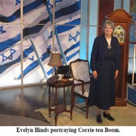 Evelyn Hinds portraying Corrie ten Boom