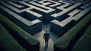 Man in Maze