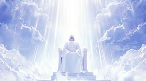 Jesus on Throne in Sky