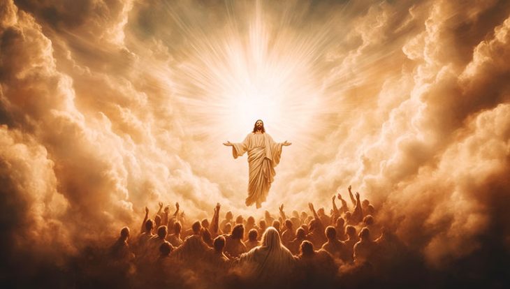 Jesus in the Clouds at the Rapture